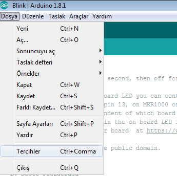 STM32F103 Arduino ide ile programlama 1