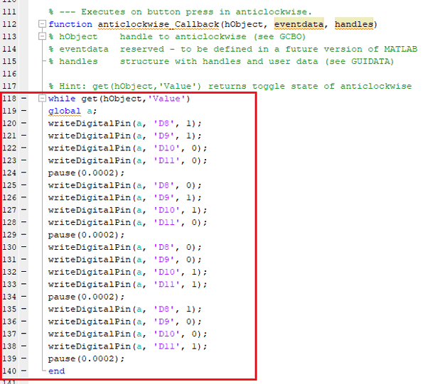 MATLAB ile Arduino kullanarak Step Motor Kontrolü 28